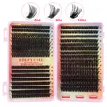 Ciuffi di ciglia finte singole DIY in custodia rosa con lunghezze da 10mm a 16mm - Specifica Mista 60D/80D/100D