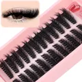 Dense fluffy individual lash clusters in pink heart case for dramatic volume effect - Single Box Style 599 (DIY-SET-599)