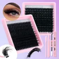 Kit extension ciglia fai-da-te con strumenti rosa, colla alla biotina e ciglia volume - Stile DIY 620 Con Combo Strumenti Colla Rosa (DIY-SET-620)