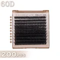 DIY 60D volume lash extensions kit with 200 clusters in 10mm to 18mm lengths - 60D Single Box Without Tools (DIY-SET-614)