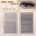 640 PCS DIY cluster lashes set with 10D and 20D mixed density in 8-18mm lengths - 10D+20D Density Combination