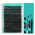 DIY eyelash extension kit featuring 320 cluster lashes with bond, seal, and remover tools - 50D Style with Tools (DIY-B-7-3)