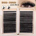 544 clusters DIY individual lashes set 80D 100D mix 8-18mm for natural eye makeup - 80D+100D Density Combination