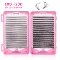 10D and 20D DIY individual cluster lash extensions set in 10-16mm lengths pink box - 10D And 20D Mixed Density (DIY-JMS-221)