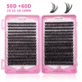 DIY cluster lashes set with mixed 50D and 60D synthetic fibers in 10-16mm length - 50D And 60D Mixed Density (DIY-JMS-223)
