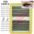 240pcs 20D individual cluster lashes set with mixed lengths 8mm to 16mm for a voluminous look - 20D Cluster Lashes (No Tools) / 8-16mm Mixed Size