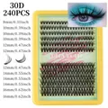 30D 240pcs individual cluster lash set featuring natural volume and mixed 8-16mm lengths - 30D Cluster Lashes (No Tools) / 8-16mm Mixed Size