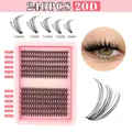 CMAYOME Set 240 ciglia a ciuffetti 20D, lunghezze 8-16mm per un volume dall'aspetto naturale - DIY-SET-666