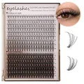 DIY individual eyelash cluster kit with 10mm to 18mm lengths in D curl black finish - DIY-SET-679 (Single Box)