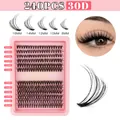 CMAYOME 240 stuks 30D clusterwimpers set, lengtes 8-16mm in roze opbergdoos - DIY-SET-667