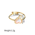 Adjustable golden ring with pink and white gradient heart decor and 1.2g weight - Lava Heart Pattern / Lava Heart (R782)