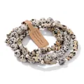 Dreiteiliges Dalmatiner-Jaspis Perlenarmband-Set mit Silberakzenten und Edelsteinanhänger - Dalmatiner Jaspis Stil (FK2048) / 19cm