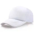 Classic white trucker cap with foam front and breathable mesh back for daily wear - All White