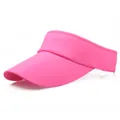 Outdoor Sonnenvisier in leuchtendem Rosé mit langem gebogenem Schirm und Elastikband - Verstellbar / Fuchsia