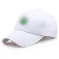 Klassische weiße Baumwoll-Baseballkappe mit gebogenem Schirm und Sticklöchern auf weißem Grund - Verstellbar / Weiß