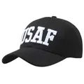 Classic black USAF embroidered tactical baseball cap with six-panel cotton construction - Adjustable / USAF Style (USAF)