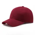 Classic deep red baseball cap in thick cotton twill with six-panel structure - L (58-60cm) / Burgundy