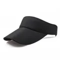 Klassische schwarze Sonnenblende mit breiter Krempe für Outdoor-Sport und Fitness - Verstellbar / Schwarz