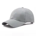 Classic light grey thick twill cotton baseball cap with curved brim and 6-panel design - L (58-60cm) / Gray
