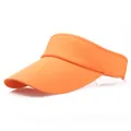 Vibrierendes orangefarbenes Sonnenvisier mit langem Schirm und offenem Top-Design - Verstellbar / Orange