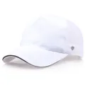 Gorra trucker blanca clásica con malla transpirable y detalle de rayas negras en la visera - Ajustable / Blanco