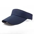 Dunkelblaues Sonnenvisier mit verstellbarem Riemen und breiter Krempe für Sonnenschutz - Verstellbar / Marineblau