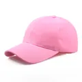 Pink cotton canvas baseball cap featuring six-panel construction and curved brim style - L (58-60cm) / Pink