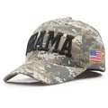 Casquette de baseball camouflage unisexe avec broderie Obama et drapeau américain - Motif OBAMA