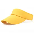 Leuchtend gelber Sonnenschutz-Visierhut mit verstellbarem Band für Outdoor-Sportarten - Verstellbar / Gelb