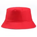 Klassischer roter Fischerhut aus Baumwolle mit flachem Oberteil und verstärkten Nähten - M / Rot
