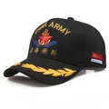 Militär-Basecap aus Baumwolle in Schwarz mit China Army Stickerei und goldener Verzierung - Größe L(58-60cm) / Ostmeer Stil