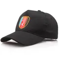 Klassische schwarze Baumwoll-Baseballkappe mit besticktem Flug-Patch und kurzem Schirm - Größe L(58-60cm) / Spezialeinheit Stil