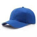 Klassische dunkelblaue Baseballkappe mit weißer Paspelierung und Baumwoll-Twill-Gewebe - Verstellbar / Blau