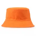 Leuchtend oranger Fischerhut aus Baumwolle mit minimalistischem Design und verstärkter Krempe - M / Orange