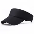 Klassische schwarze Sonnenblende aus Baumwolle für Sport und UV-Schutz im Sommer - L(58-60cm) / Schwarz