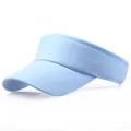 Hellblaues Sonnenvisier aus Baumwolle für Sport und Tennis mit breiter Krempe - L(58-60cm) / Himmelblau