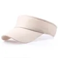 Minimalistische beige Sonnenblende aus Baumwolle mit gebogener Krempe für draußen - L(58-60cm) / Khaki