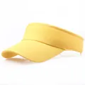 Gelbe Sonnenblende aus Baumwolle mit breiter Krempe für Sport und Sonnenschutz - L(58-60cm) / Gelb