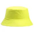 Anglerhut in fluoreszierendem Gelb aus Baumwolle mit verstärkten Nähten an der Krempe - M / Zitronengelb