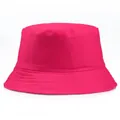 Einfarbiger Anglerhut in Magenta aus reiner Baumwolle mit parallelen Nähten an der Krempe - M / Fuchsia