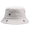 Sombrero de pescador unisex en algodón beige con bordado de cactus para protección solar - Beige