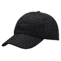 Casquette de baseball en maille noire respirante pour femme avec protection solaire d'été - Taille Unique / Noir