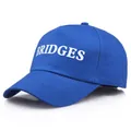 Casquette de baseball Bridges en coton bleu avec design structuré à cinq panneaux - Réglable 58 cm / Bleu
