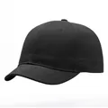 Klassische schwarze Baseballkappe mit kurzem Schirm im japanischen Vintage-Stil aus Baumwolle - Einheitsgröße Verstellbar / Schwarz