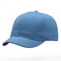 Klassische blaue Baseballkappe mit kurzer Krempe und Baumwoll-Twill-Struktur für Herren Damen - Einheitsgröße Verstellbar / Blau
