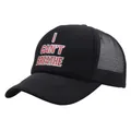 Schwarze Trucker-Mütze mit Mesh-Rücken und I Can't Breathe Slogan-Aufdruck - Trucker Hat 2 (Schwarz Bedruckt)
