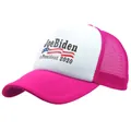 Pink-weiße Biden for President Mesh-Trucker-Kappe mit US-Flaggen-Grafikmotiven - Einheitsgröße / Fuchsia