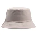 Minimalistischer beiger Fischerhut aus Baumwolle mit flachem Oberteil und breiter Krempe - Einheitsgröße / Beige