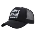 Schwarze Trucker-Mütze mit I Can't Breathe-Aufdruck und atmungsaktivem Mesh-Einsatz - Trucker Hat 3 (Schwarz Bedruckt)