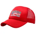 Rote Joe Biden 2020 Wahlkampf Trucker Cap mit atmungsaktivem Netzrücken und gebogenem Rand - Einheitsgröße / Rot